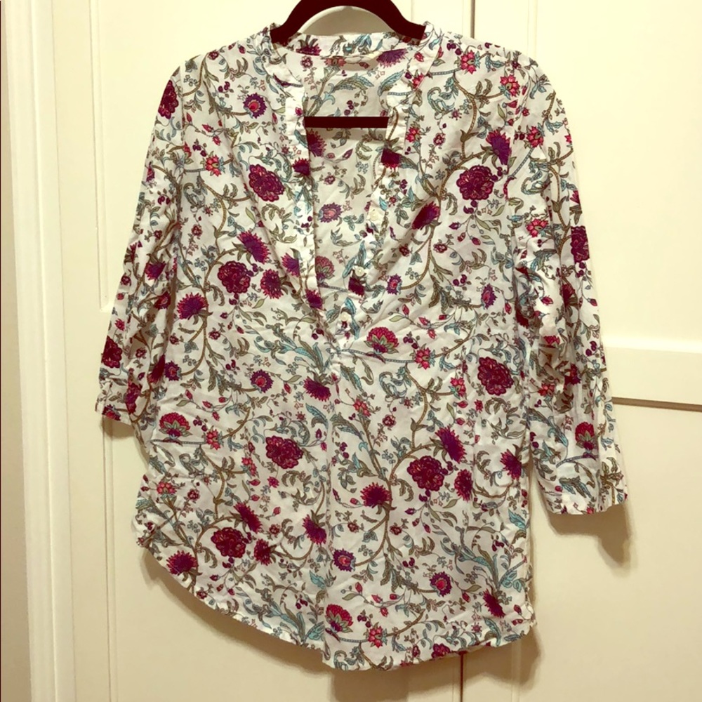 Colorful floral print tunic